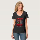 Eat Dirt Quad Riding Mannen T-shirt (Voorkant volledig)