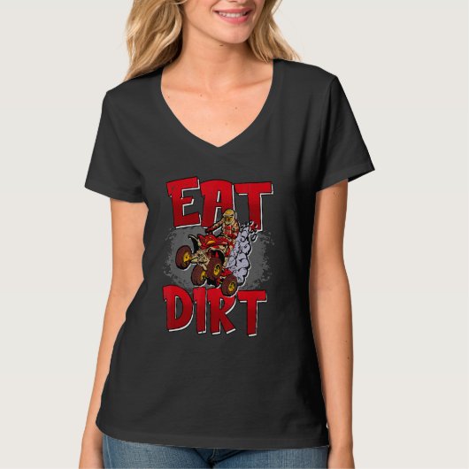 Eat Dirt Quad Riding Mannen T-shirt (Voorkant)