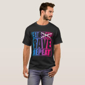 Eat Don't Sleep Rave Repeat Edm Quote Music - Rave T-shirt (Voorkant volledig)