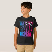 Eat Don't Sleep Rave Repeat Edm Quote Music - Rave T-shirt (Voorkant volledig)