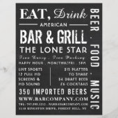 Eat, Drink-alkboard, Pub/Brewery Adverteren Flyer (Voorkant)