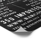 Eat, Drink-alkboard, Pub/Brewery Adverteren Poster (Hoek)