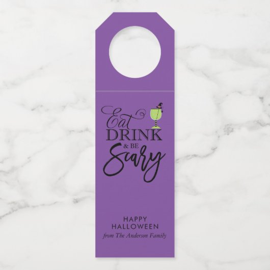 "Eat, Drink and be eng" Flessenhanger (Voorkant)