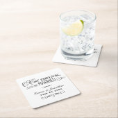 Eat Drink and be Married Black WeduwMonogram Kartonnen Onderzetters (Insitu)