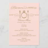 Eat Drink and be Married Blush Gold Weddenrennen Menu (Voorkant)
