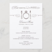 Eat Drink and be Married Kraft Wedding Dinner Menu (Voorkant)