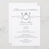 Eat Drink and be Married Kraft Wedding Dinner Menu (Voorkant / Achterkant)