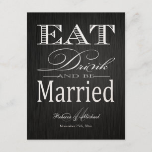 Eat Drink and be Married - Metallic Champagne Kaart