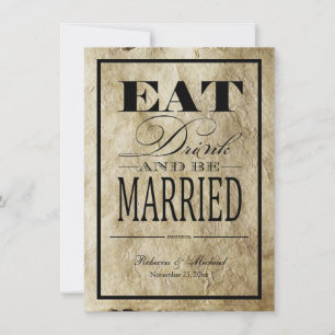 Eat Drink and be Married - papier nodigt uit Kaart