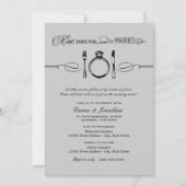 Eat Drink and be Married Silver Rehearings Dinner Kaart (Voorkant)