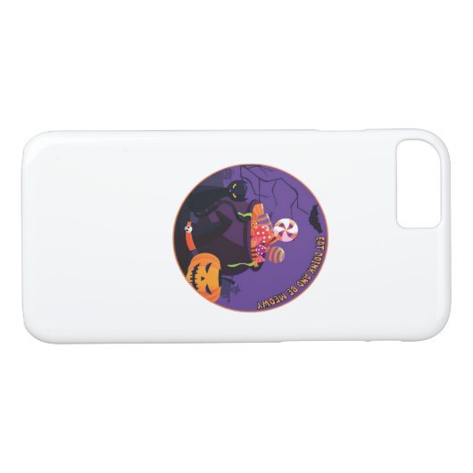 Eat Drink And Be Meowy Cute Casual Case-Mate iPhone Case (Achterkant (Horizontaal))