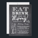 Eat Drink and be Merry Chalkboard Nieuwjaar Kaart<br><div class="desc">Creëer uw perfecte uitnodiging met deze vooraf ontworpen sjablonen, kunt u het gemakkelijk personaliseren om uniek van u te zijn. Voor verdere aanpassing, te klikken gelieve de "pas verder"verbinding aan en ons makkelijk te gebruiken ontwerphulpmiddel te gebruiken om deze sjabloon te wijzigen. Als u de voorkeur geeft aan Zelfkleerpapier/matte afwerking,...</div>