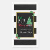 Eat Drink And Be Merry Christmas Party Servet (Voorkant)