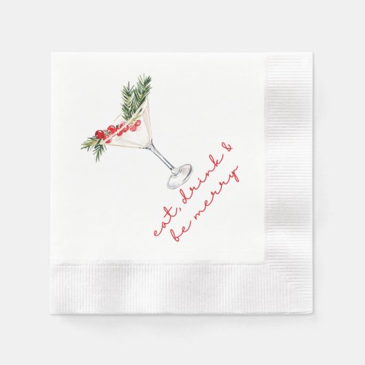 Eat, Drink, and Be Merry Christmas  Servet (Voorkant)