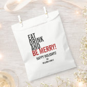 Eat Drink and be Merry Holiday Favor Bag Bedankzakje (Geknipt)