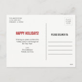 Eat Drink and be Merry Kerstfoto Briefkaart (Achterkant)