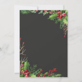 Eat Drink and be Merry Kerstparty Invitation Kaart (Achterkant)