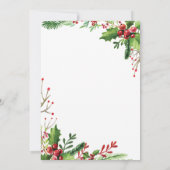 Eat Drink and be Merry Kerstparty Invitation Kaart (Achterkant)