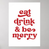 Eat drink and be merry poster (Voorkant)