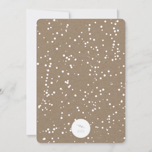 Eat Drink and be Merry Rustic Holiday Party nodigt Kaart (Achterkant)