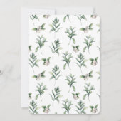 Eat Drink and be Merry Snowberries kerstparty Kaart (Achterkant)