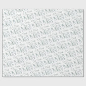 Eat Drink and Be Merry Waterverf Winter Greenery Cadeaupapier (Vlak)