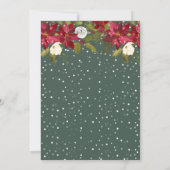 Eat Drink and be Merry Xmas Floral Kerstparty Kaart (Achterkant)