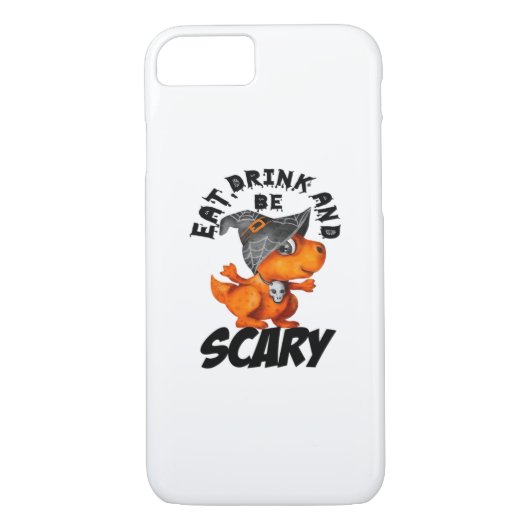 Eat Drink And Be Scared Funny Quote Case-Mate iPhone Case (Achterkant)