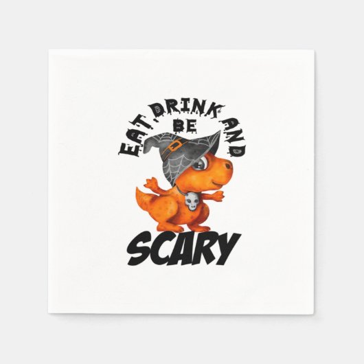 Eat Drink And Be Scared Funny Quote Servet (Voorkant)