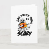 Eat Drink And Be Scared Minimal Clean Kaart (Voorkant)