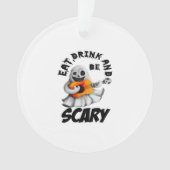 Eat Drink And Be Scared Minimal Clean Ornament (voorkant)