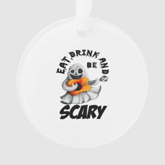 Eat Drink And Be Scared Minimal Clean Ornament (voorkant)