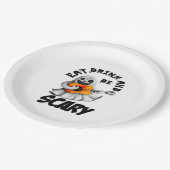 Eat Drink And Be Scared Minimal Clean Papieren Bordje (Gekanteld)