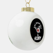 Eat Drink And Be Scared Retro Classic Keramische Bal Ornament (Links)