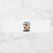 Eat Drink And Be Scared Retro Cool Waterfles Etiket (Enkel label)