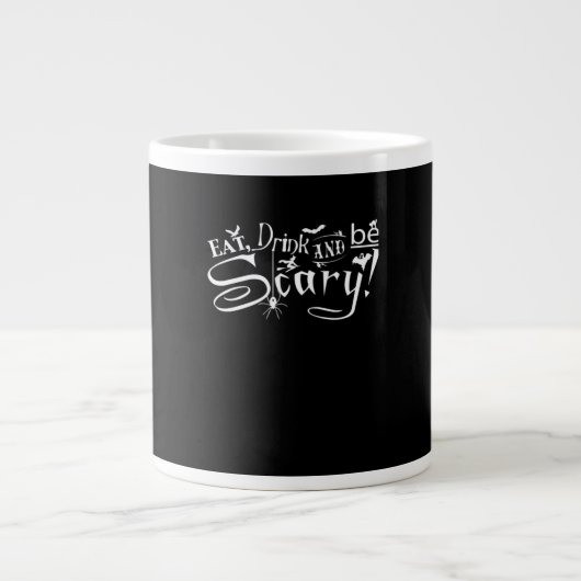 Eat Drink And Be Scary Aesthetic Graphic Trendy Grote Koffiekop (Voorkant)