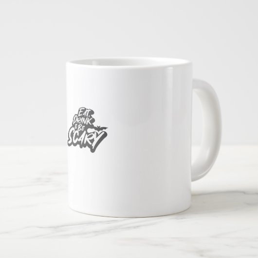 Eat Drink And Be Scary Basic Clean Grote Koffiekop (Voorkant rechts)