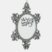 Eat Drink And Be Scary Casual Simple Tin Sneeuwvlok Ornament (Links)