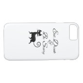 Eat Drink And Be Scary Cat Funny Cute Spooky Hallo Case-Mate iPhone Case (Achterkant (Horizontaal))