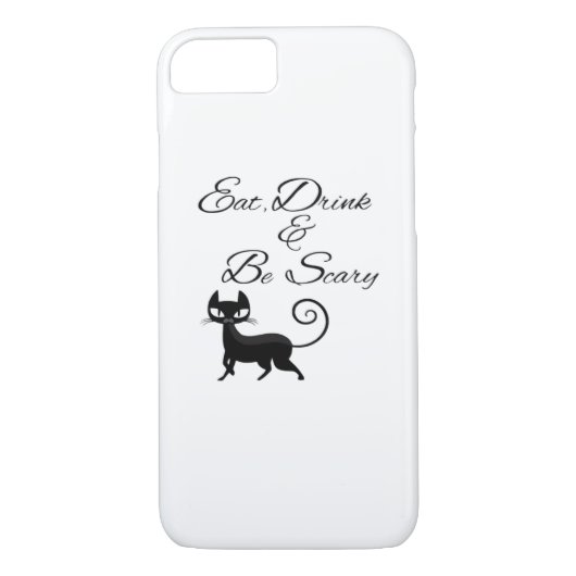 Eat Drink And Be Scary Cat Funny Cute Spooky Hallo Case-Mate iPhone Case (Achterkant)