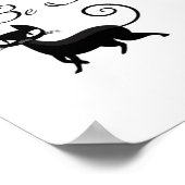 Eat Drink And Be Scary Cat Funny Cute Spooky Hallo Poster (Hoek)