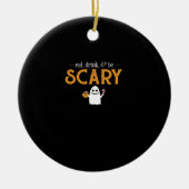 Eat Drink And Be Scary Classic Aesthetic Unique Keramisch Ornament (Voorkant)