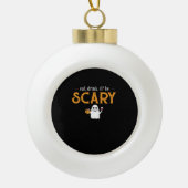 Eat Drink And Be Scary Classic Aesthetic Unique Keramische Bal Ornament (Voorkant)