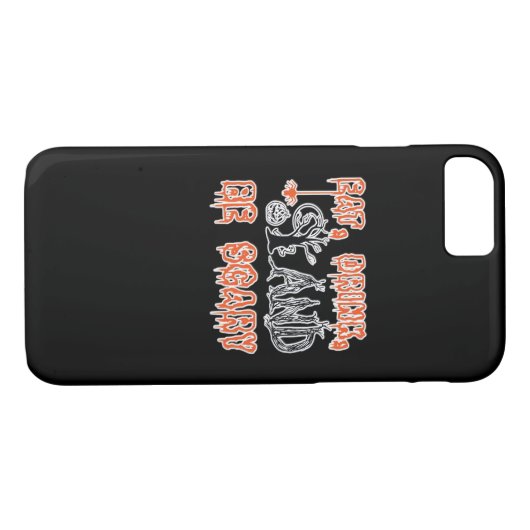 Eat Drink And Be Scary Classic Creative Casual Case-Mate iPhone Case (Achterkant (Horizontaal))