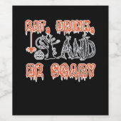 Eat Drink And Be Scary Classic Creative Casual Wijn Etiket (Enkel label)