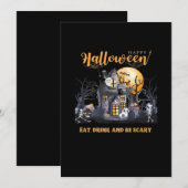 Eat Drink And Be Scary Classic Feestdagenkaart (Voorkant / Achterkant)