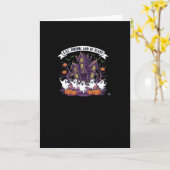 Eat Drink And Be Scary Classic Funny Retro Kaart (Gele Bloem)