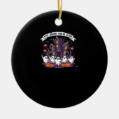 Eat Drink And Be Scary Classic Funny Retro Keramisch Ornament (Voorkant)