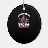 Eat Drink And Be Scary Classic Funny Retro Keramisch Ornament (Links)