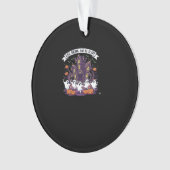 Eat Drink And Be Scary Classic Funny Retro Ornament (voorkant)